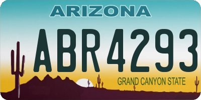 AZ license plate ABR4293