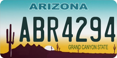 AZ license plate ABR4294