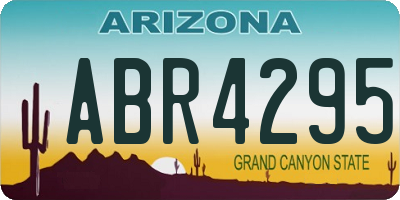 AZ license plate ABR4295