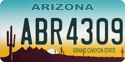 AZ license plate ABR4309