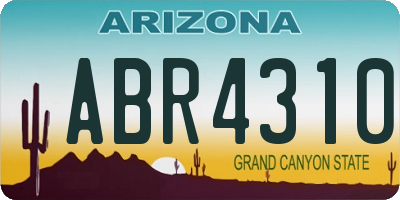 AZ license plate ABR4310