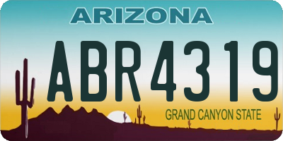 AZ license plate ABR4319