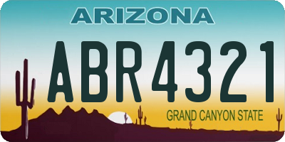 AZ license plate ABR4321