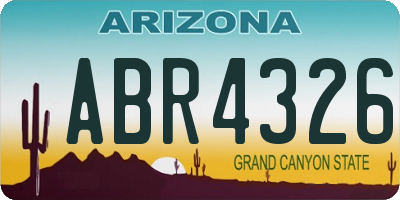 AZ license plate ABR4326