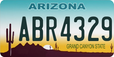 AZ license plate ABR4329