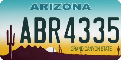 AZ license plate ABR4335