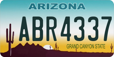AZ license plate ABR4337