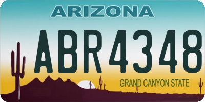 AZ license plate ABR4348