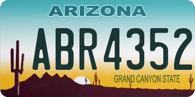 AZ license plate ABR4352