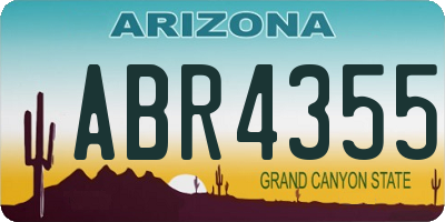 AZ license plate ABR4355