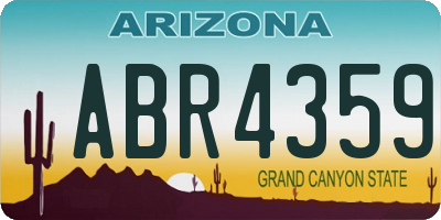 AZ license plate ABR4359