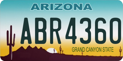 AZ license plate ABR4360