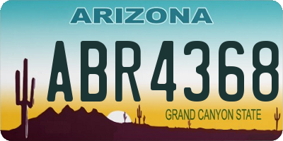 AZ license plate ABR4368