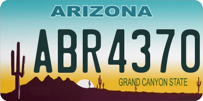 AZ license plate ABR4370