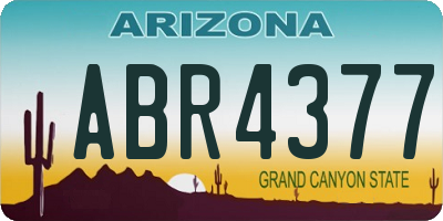 AZ license plate ABR4377