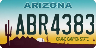 AZ license plate ABR4383