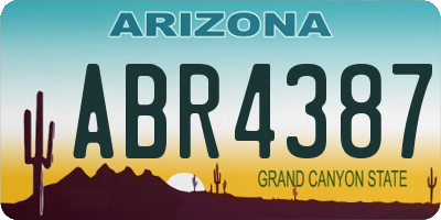 AZ license plate ABR4387