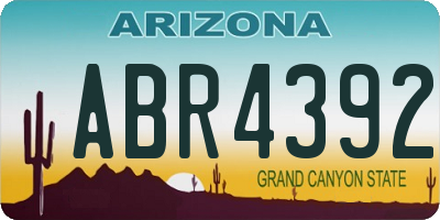 AZ license plate ABR4392