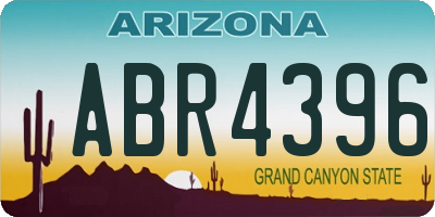 AZ license plate ABR4396
