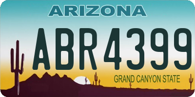AZ license plate ABR4399