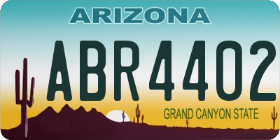 AZ license plate ABR4402