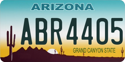AZ license plate ABR4405