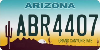 AZ license plate ABR4407