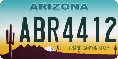 AZ license plate ABR4412