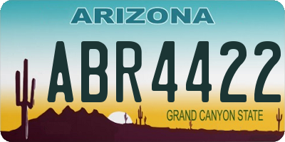 AZ license plate ABR4422