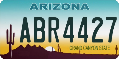 AZ license plate ABR4427