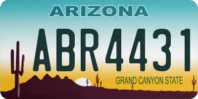 AZ license plate ABR4431