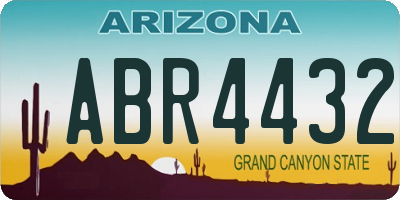 AZ license plate ABR4432