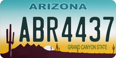 AZ license plate ABR4437