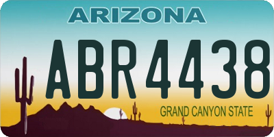 AZ license plate ABR4438