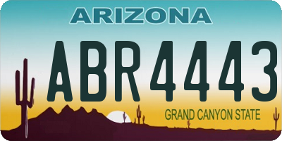 AZ license plate ABR4443