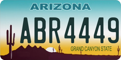 AZ license plate ABR4449