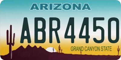 AZ license plate ABR4450
