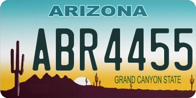 AZ license plate ABR4455