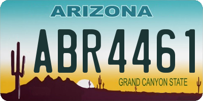 AZ license plate ABR4461