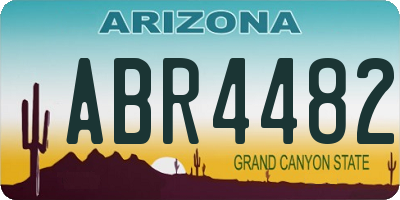 AZ license plate ABR4482