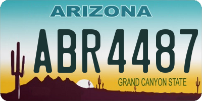 AZ license plate ABR4487