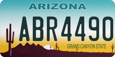 AZ license plate ABR4490