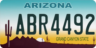 AZ license plate ABR4492