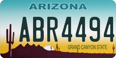 AZ license plate ABR4494