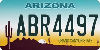 AZ license plate ABR4497