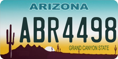 AZ license plate ABR4498
