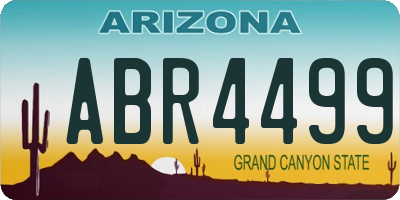 AZ license plate ABR4499
