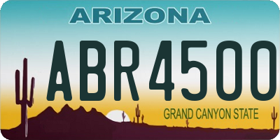 AZ license plate ABR4500