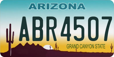 AZ license plate ABR4507