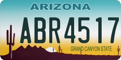 AZ license plate ABR4517